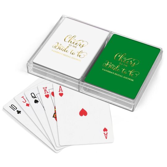 Cheers To The Bride To Be Double Deck Playing Cards